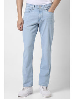Van Heusen - Men Light Blue Light Wash Regular Fit Jeans