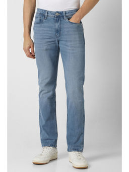 Van Heusen - Men Light Blue Mid Wash Slim Fit Jeans