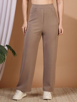 FFU - Women Taupe Pull On Solid Trousers