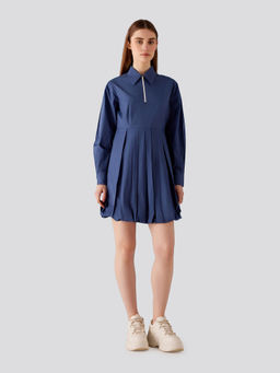 Muvazo - Zipper Sizzle Dress - Blue