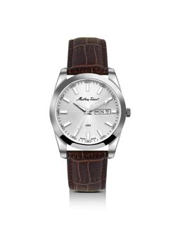 Mathey-Tissot - Swiss Made Mathy Day-Date Quartz White Dial Analog Watch For Men - H453ALS (Medium)