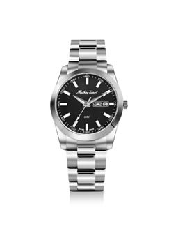 Mathey-Tissot - Swiss Made Mathy Day-Date Quartz Black Dial Analog Watch For Men - H453AN (Medium)