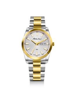 Mathey-Tissot - Swiss Made Mathy Day-Date Quartz White Dial Analog Watch For Men - H453BI (Medium)