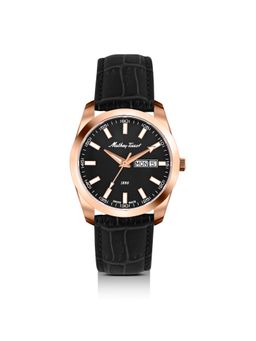 Mathey-Tissot - Swiss Made Mathy Day-Date Quartz Black Dial Analog Watch For Men - H453PLN (Medium)