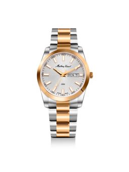 Mathey-Tissot - Swiss Made Mathy Day-Date Quartz White Dial Analog Watch For Men - H453RI (Medium)
