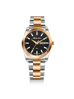 Mathey-Tissot - Swiss Made Mathy Day-Date Quartz Black Dial Analog Watch For Men - H453RN (Medium)