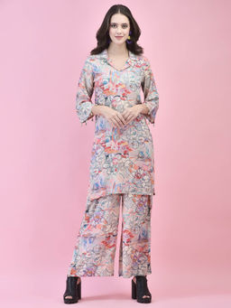 Shree - Women Liva Rayon Multicolor Printed Kurta and Pant (Set of 2)