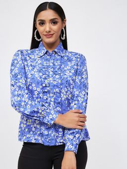 Kibo - Blue Polyester Top