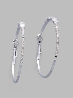 Globus - Silver Plated Circular Hoop Earring-3619189001