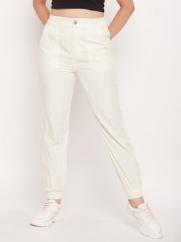 Madame - Solid Off White Joggers