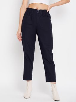 Madame - Solid Navy Blue Trouser