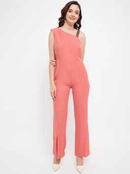 Madame - Solid Coral Jump Suit