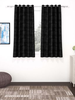 Story@Home - Black Blackout 300 Gsm Polyester Curtain