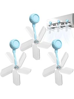 House of Quirk - Blue Air Conditioner Wind Deflector Fan Suction Cup AC Guide (Pack of 3)