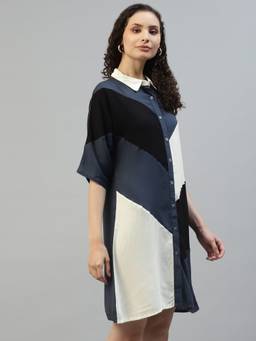 Deebaco - Multicolor Women's Shirt Mini Dress