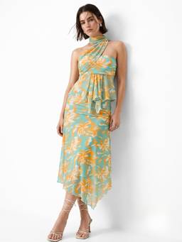 Outzidr - Sea Green Scarf Detail Co-Ord Set