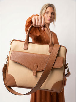 ABELARDO DE MODA - Sienna Padded Genuine Leather Laptop Bag