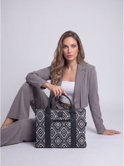 ABELARDO DE MODA - Vivienne Premium Jacquard and Genuine Leather Laptop Bag