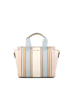 TREASO CLOSET - Signature Stripe Handbag- White