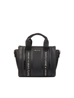TREASO CLOSET - Signature Stripe Handbag- Black