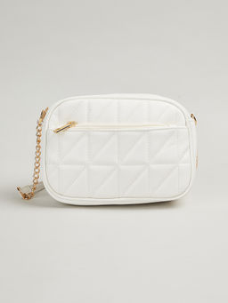 max - Women Quilted Sling Bag with Detachable Chain