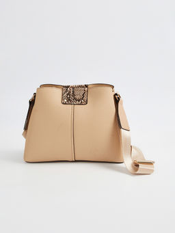 max - Women Textured Sling Bag with Strap