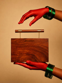 Haute Sauce - The Minimal Wooden Clutch - Walnut Brown