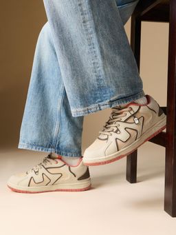 The Souled Store - Ubz Nxt Loom Men Beige Low Top Sneakers