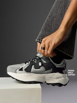 The Souled Store - Raptors V2 Ashfang Men Grey Low Top Sneakers