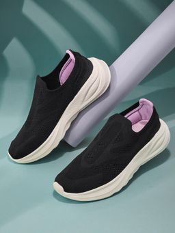 Campus - Faby Women Black Sports Walking Shoes