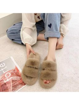 Drunken - Women Brown Room Slippers