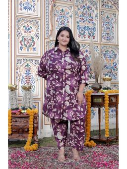 Swasti - Women Purple Plus Size Co-ord Set