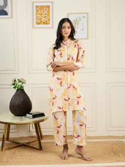 STADO - Women Printed Yellow Co-ord Set