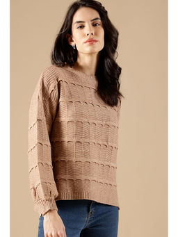 Gipsy - Khaki Regular Fit Acrylic Sweaters