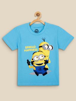 Kidsville - Kids Boys Minions Printed Blue Tshirt