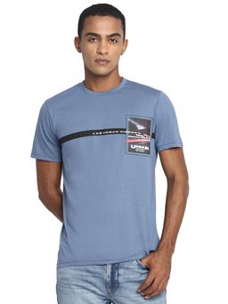 Lee - Men Stone Blue Graphic Print Slim Fit T-shirt