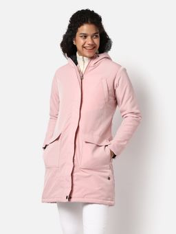 Campus Sutra - Womens Solid Jacket Pink