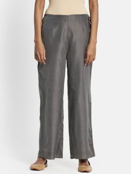 Fabindia - Charcoal Cotton Silk Drawstring Ijar Pant