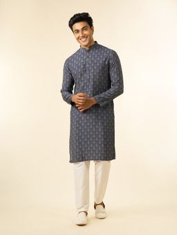 Diwas by Manyavar - Opulent Blue Men Kurta with Pyjama