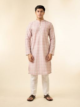 Diwas by Manyavar - Elegant Pink Men Kurta with Pyjama