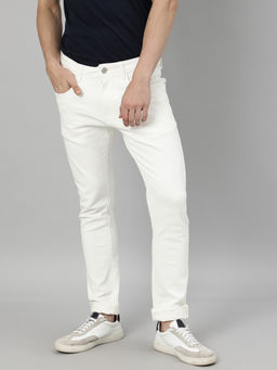 Rare Rabbit - White Solid Jeans