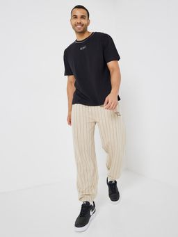 Styli - Double Stitch Compact Jersey Oversized T-Shirt - Black