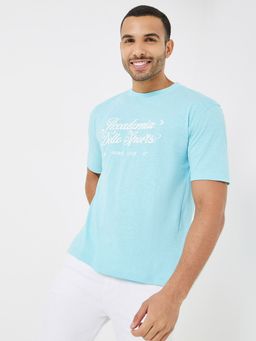 Styli - Compact Slub Jersey Oversized T-Shirt - Blue