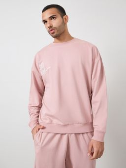 Styli - Oversized Fleece Sweatshirt - Pink
