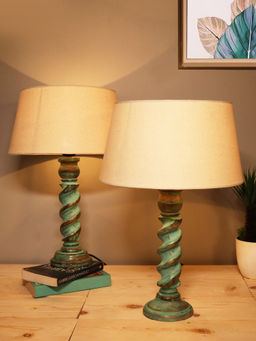 Homesake - Signature Table Lamp 2Pcs Rope Algae Khaki