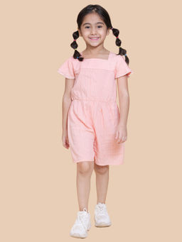 ZACH & KIKI - Girls Peach Parfait Jumpsuit