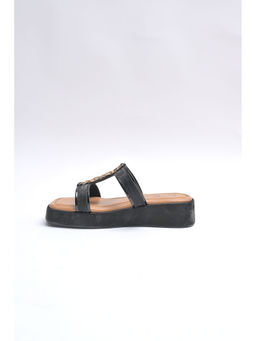 ELVIRAA - Chain Velvet Platform Sandals