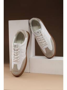 Louis Philippe - Men White Lace Up Sneakers