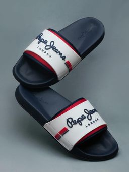 Pepe Jeans - Men White Round Toe Slip-On Sliders