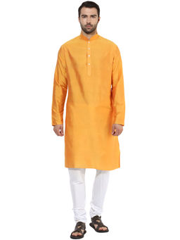 KISAH - Men Yellow Kurta and Churidar (Set of 2)